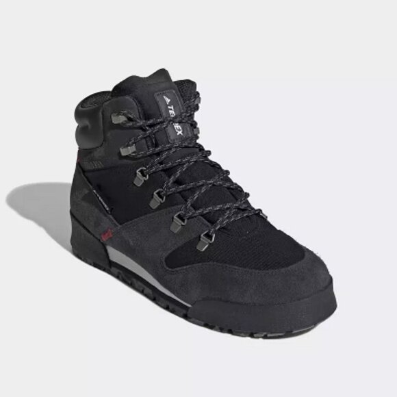 Adidas Mens TERREX SNOWPITCH COLD.RDY Black Scarlet  Boots Size 11 FV7957 - Picture 1 of 7